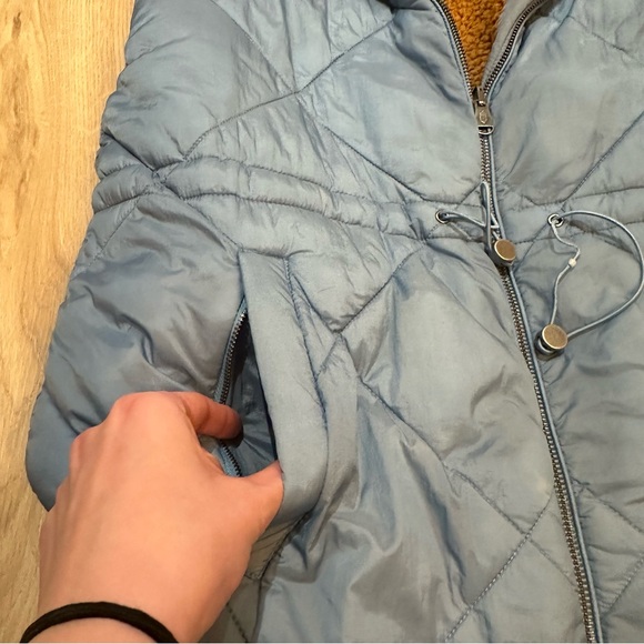 Free People Movement FP Sz S Venture On Reversible Puffer Vest Brown Blue Combo - Picture 13 of 14